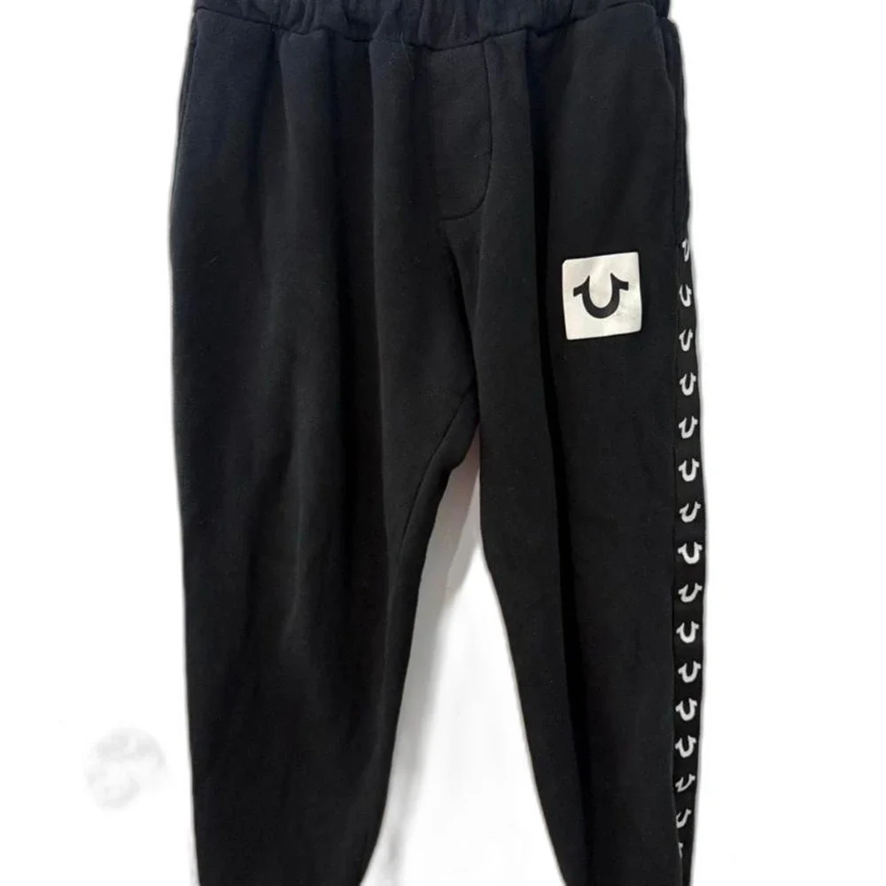 True religion y2K Men's small streetwear Black Joggers pants